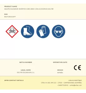 Equipamento de soldador inverter core 200di com acessórios
