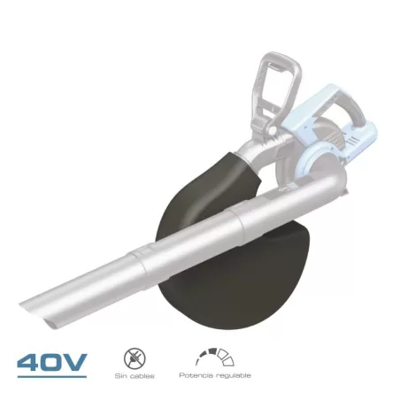 Soprador/aspirador/triturador brushless 40v sem baterias nem carregador