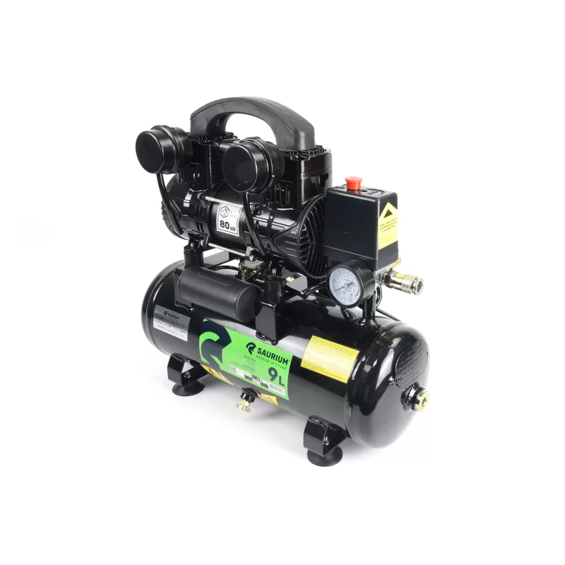 Silent Air Compressor 9L 1HP 2 Heads Silent Air Compressor 9L 1HP 2 Heads