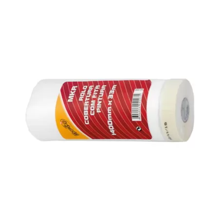 Rolo Cobertura Plástica com Fita Pintura MKR 1400mm 33m