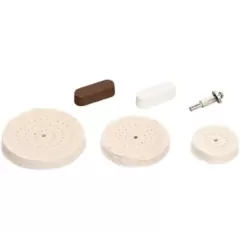 Kit Polir com Escova Algodão Circular KPEC-3 50.75.100mm (6pçs)