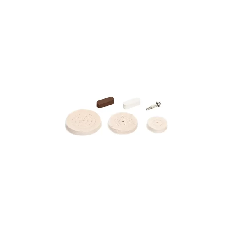 Kit Polir com Escova Algodão Circular KPEC-3 50.75.100mm (6pçs)