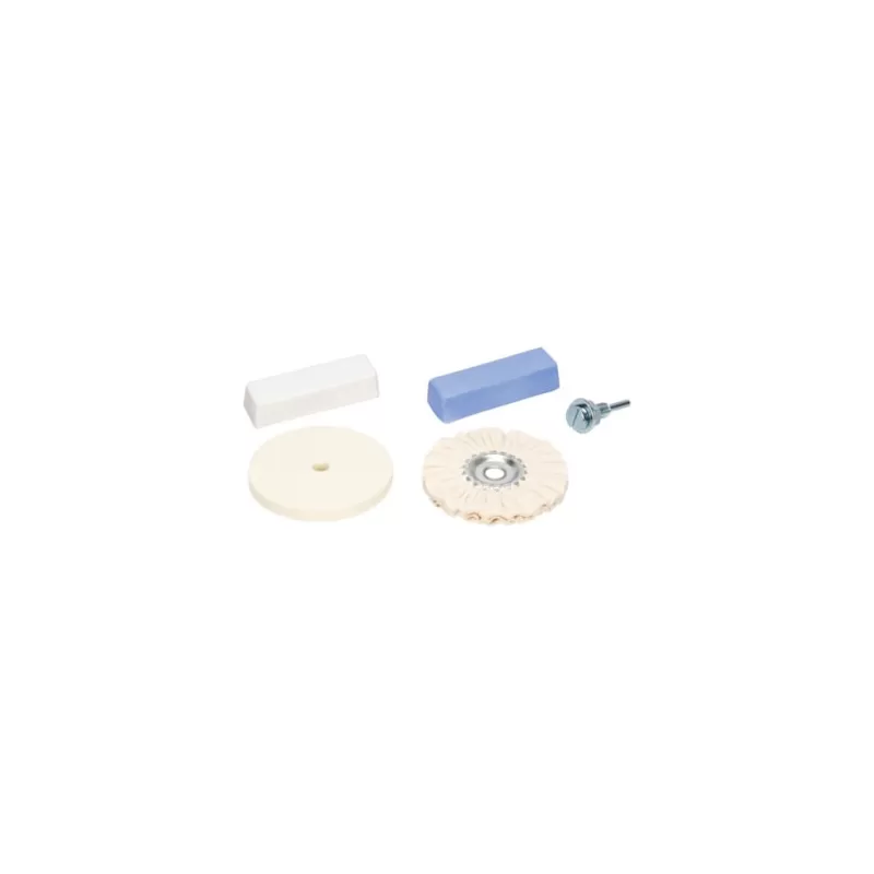 Kit Polir Escova Algodão & Feltro Circular KPEC-2 100mm (5pç)