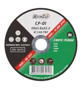 Disco Abrasivo Corte Pedra CP 115x1.6x22.23mm