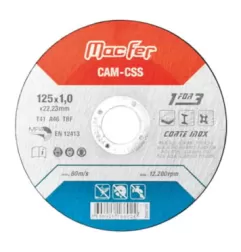 Disco Abrasivo Corte Inox CAM-CSS 125x1.0x22.23mm
