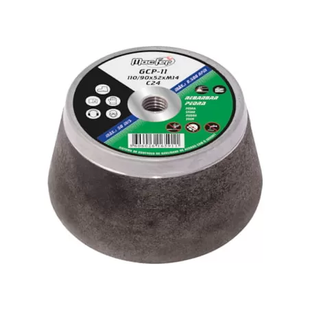 Rebolo Esmeril T/ Vaso GCP  M14 90/110x52mm GR36