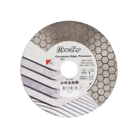 Disco Diamantado Cerâmica_Edge Premium 125mm x 25mm
