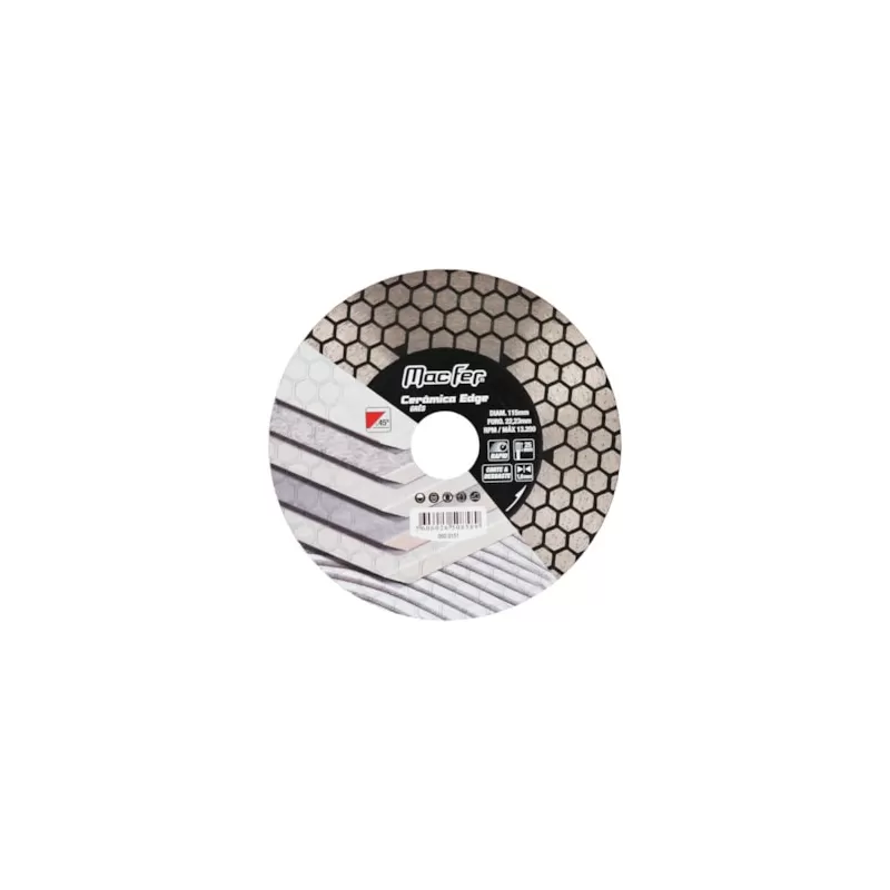 Disco Diamantado Cerâmica_Edge 125mm x 25mm