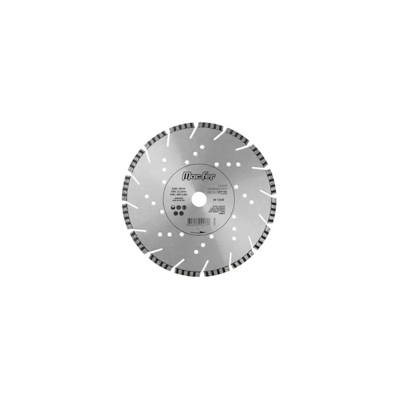 Disco Diamantado Turbo Segmentado Laser LDT101 230mm