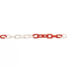 Corrente Plástico CPRWH 6mm vermelha-branca (50m)