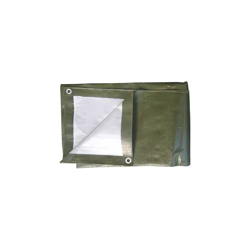 Resguardo impermeável TP091&nbsp;190g/m2&nbsp;3x5m verde/ cinza
