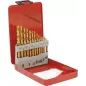 Jogo brocas cilíndricas titânio HSS-M2TIN-013 1.5~6.5mm (13pçs)