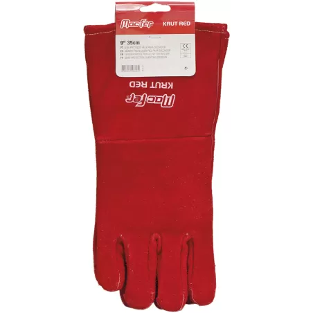 Luva proteção pele para soldador Krut RED 9" 35cm