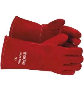 Luva proteção pele para soldador Krut RED 10" 35cm