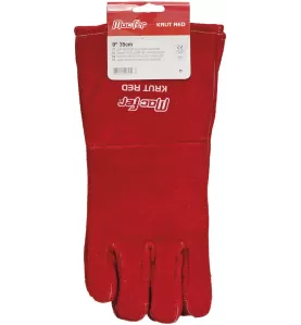 Luva proteção pele para soldador Krut RED 10" 35cm